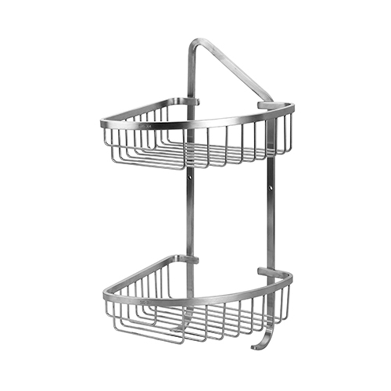 8615 25x19x40cm 304 Basket Corner Layer Layer yang dipasang di dinding segi tiga