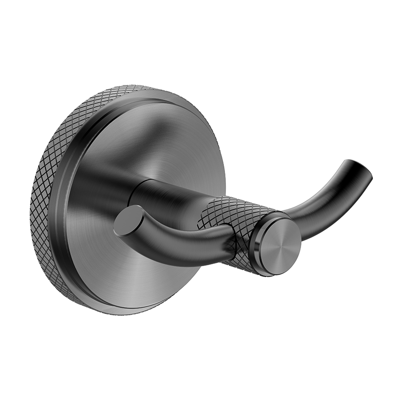 093012 Gun Senjata Hitam Kekosan Double Hook untuk Tuala dan Jubah