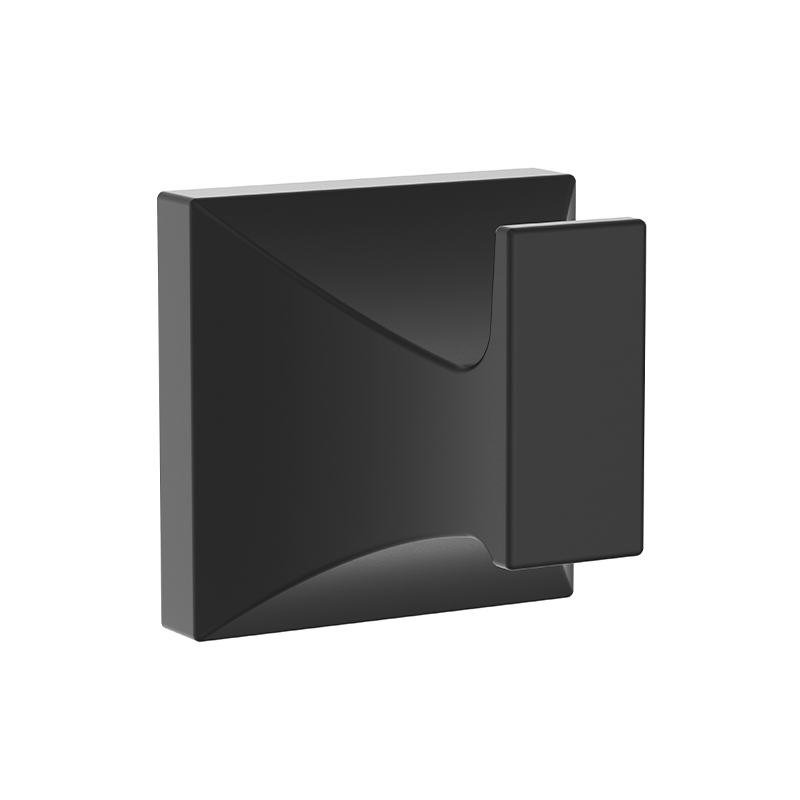 167011 Square Chrome Brush Matte Wall dipasang cangkuk jubah tunggal