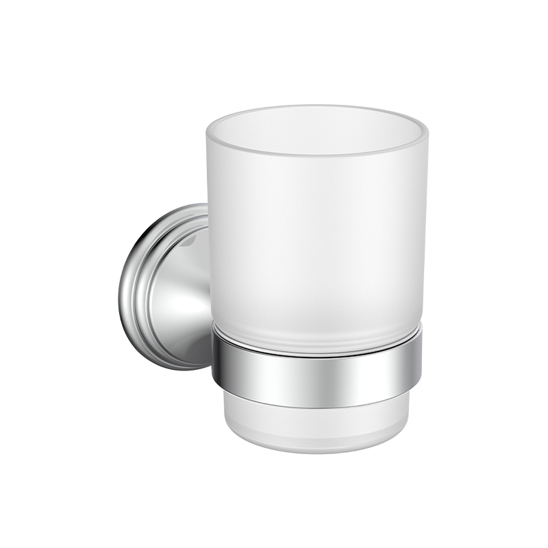 168051 Dinding dipasang Chrome Toothbrush Holder Tumbler Holder Bilik Mandi Aksesori