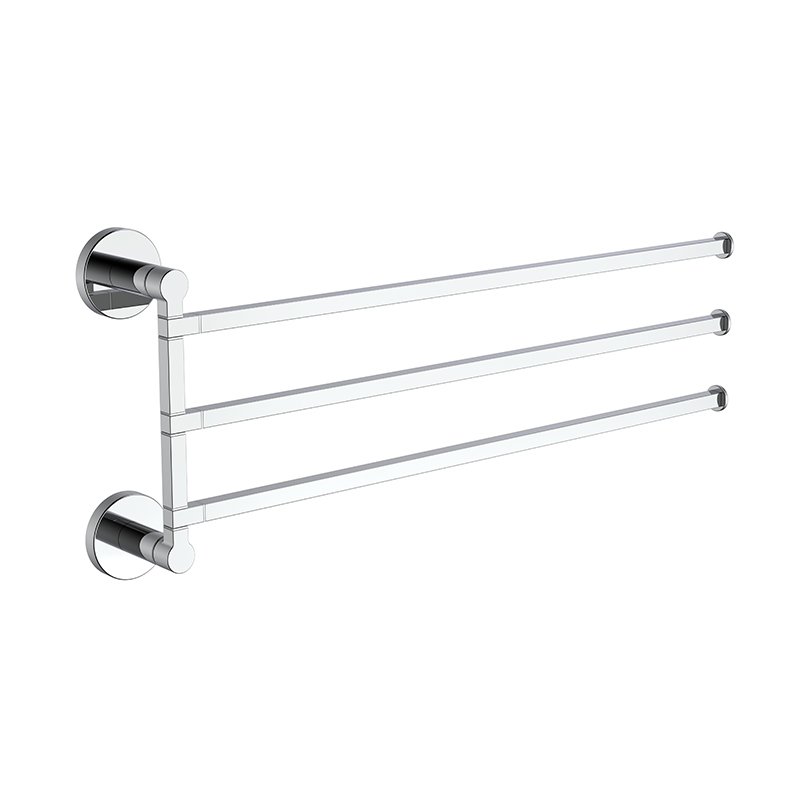 194050 3-Arms Swivel Tuala Bar Chrome Selesai Rak Tuala Pemegang Ruang Penjimatan Dinding Mandi Aksesori Mandi